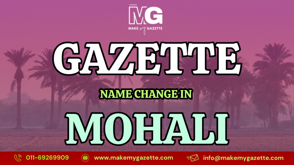 Gazette Name Change Process in Mohali